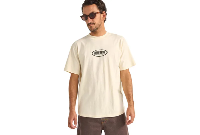 T-SHIRT VINTAGE À IMPRESSION ELLIPTIQUE À MANCHES SANS RÉSISTANCE