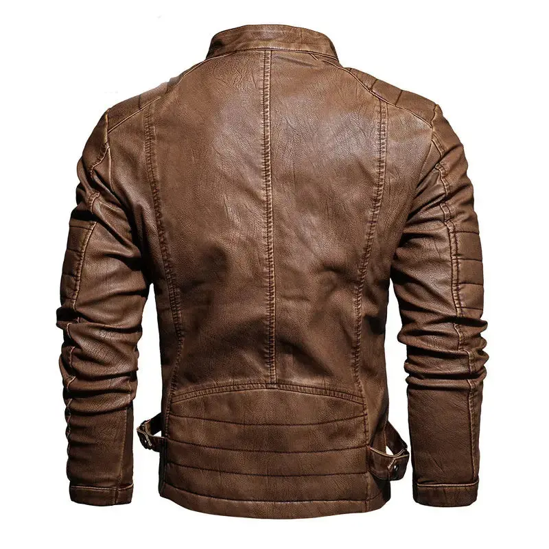 Veste cuir camel vintage