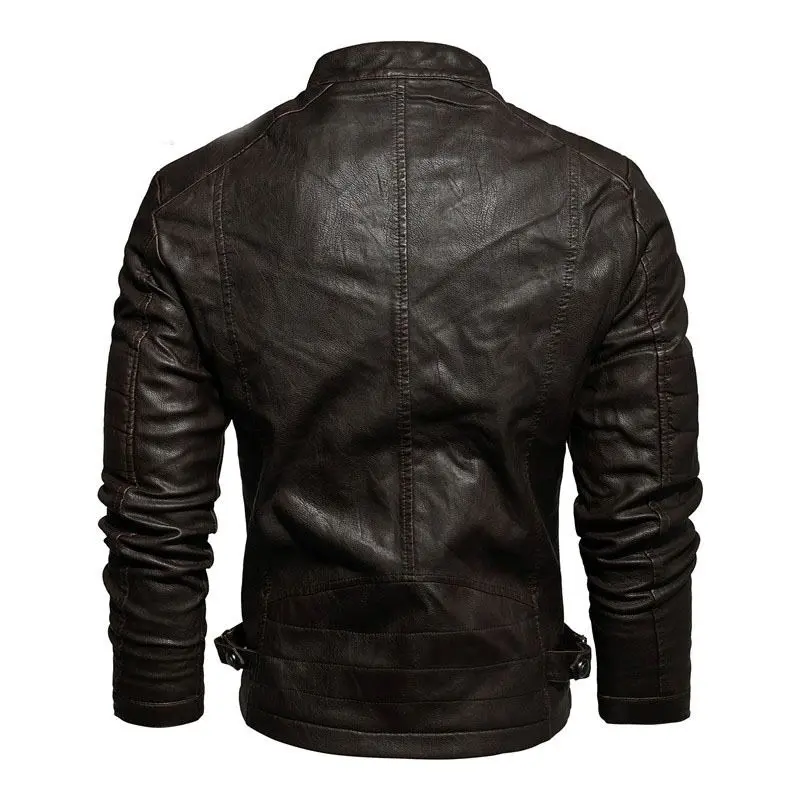 Veste cuir vintage homme - Coffee