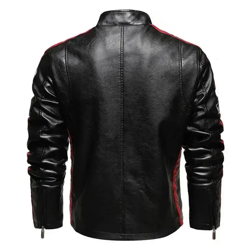 Blouson cuir homme vintage - Noir