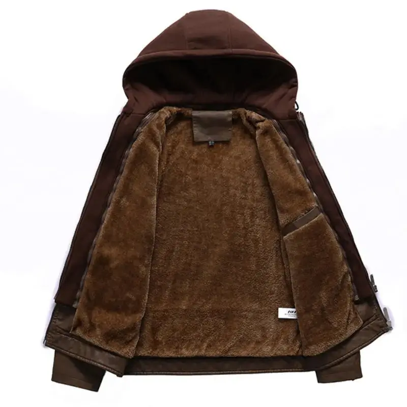 Blouson Biker "KINGS" – Capuche Amovible & Doublure Polaire