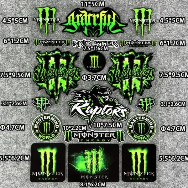 Stickers casque moto - X-TRM FOX MONSTER