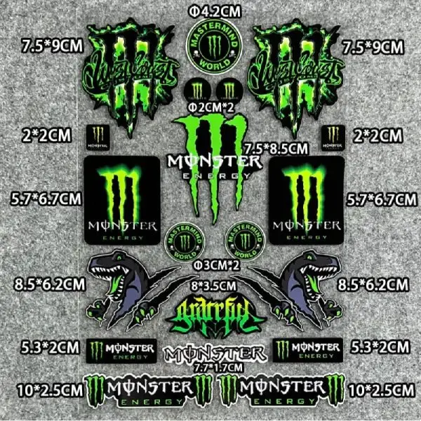 Stickers casque moto - X-TRM FOX MONSTER