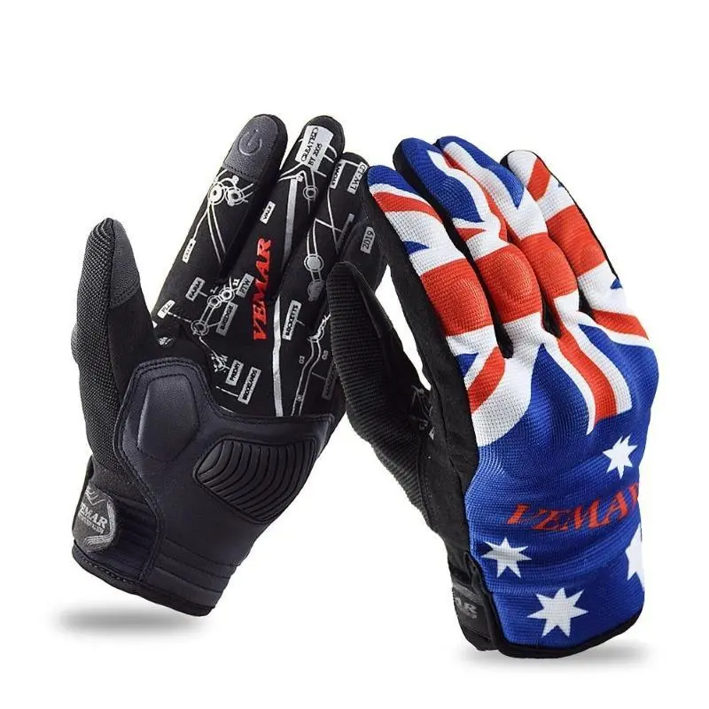 Gants de moto été | SkullGrind™ rouge | DESTOCKAGE