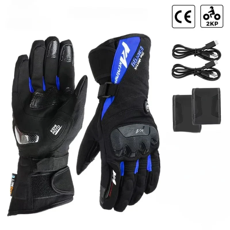 Gants de moto chauffant électriques imperméables
