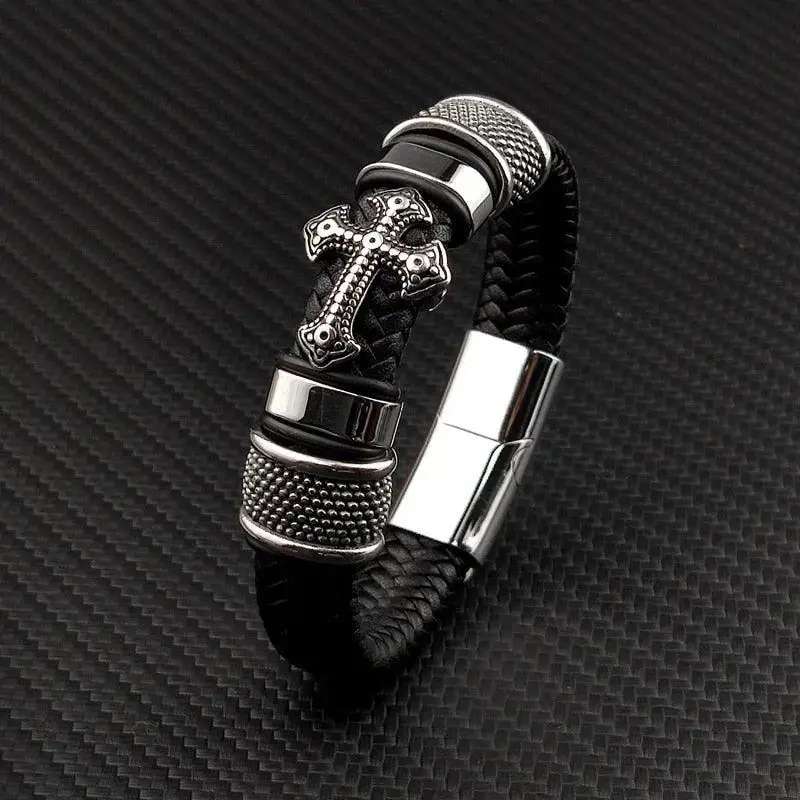Bracelet motard croix ange