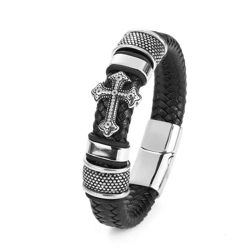 Bracelet motard croix ange