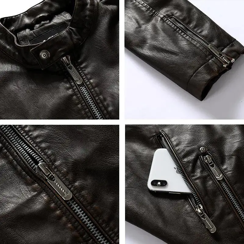 Veste Biker "Maverick" – Hybride Polyester & Cuir PU Haute Densité | SOLDES