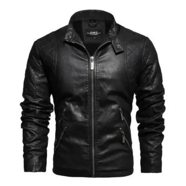 Veste Biker "Maverick" – Hybride Polyester & Cuir PU Haute Densité | SOLDES