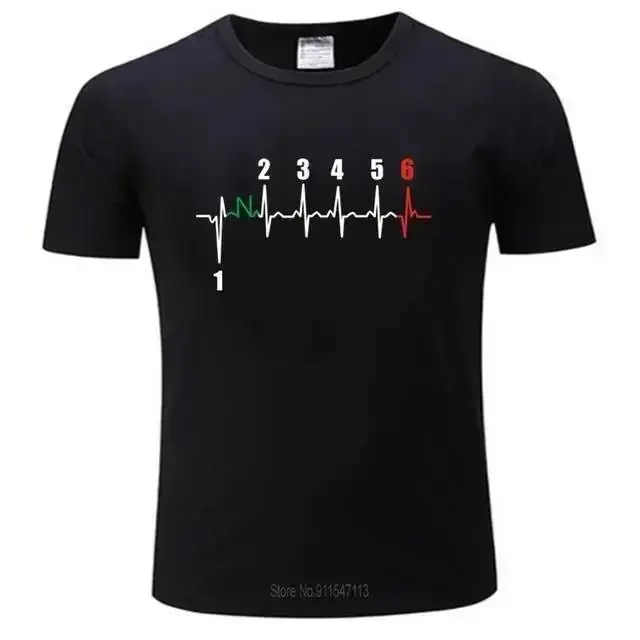 T-shirt motif Battements de coeur