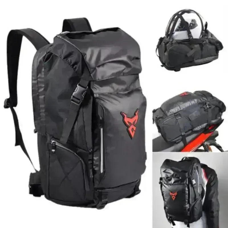 Sac à dos moto grand volume avec porte-casque