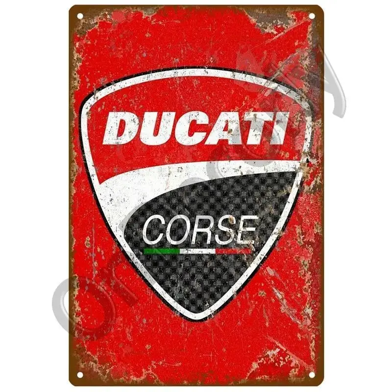 Plaque décorative métallique DUCATI