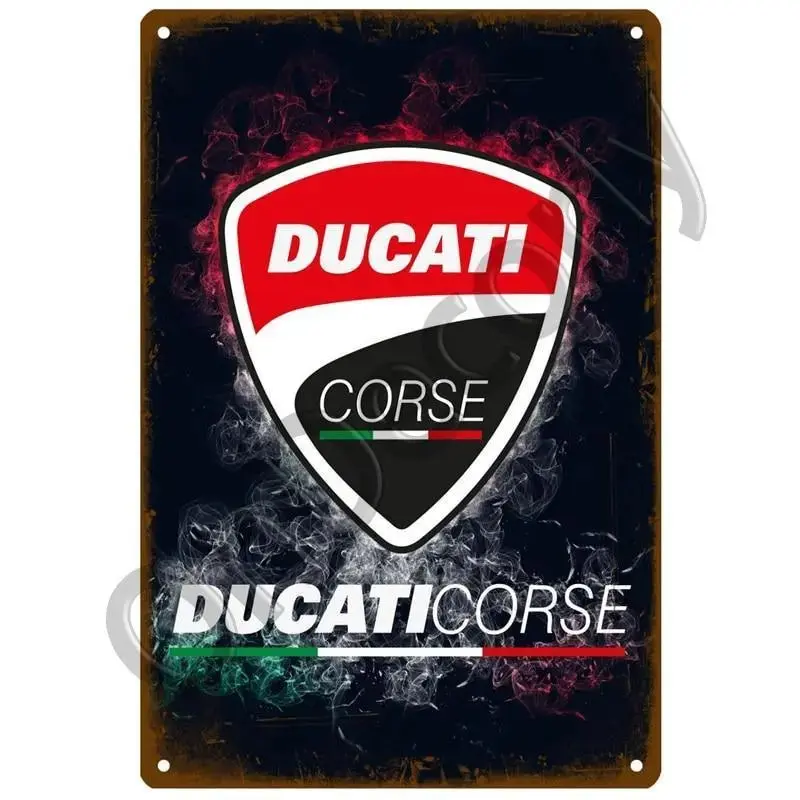 Plaque décorative métallique DUCATI