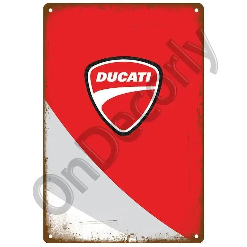 Plaque décorative métallique DUCATI