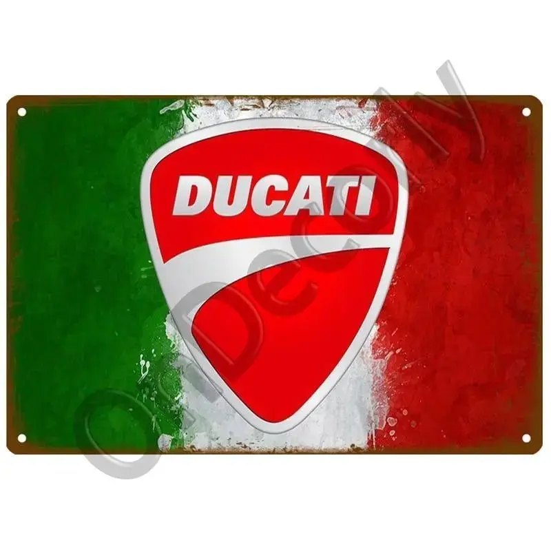 Plaque décorative métallique DUCATI