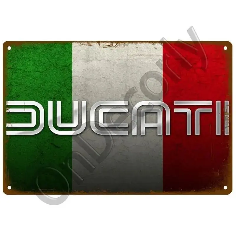 Plaque décorative métallique DUCATI