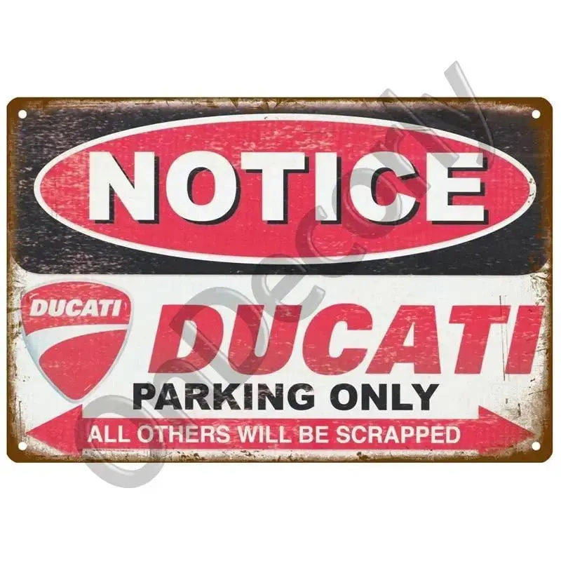 Plaque décorative métallique DUCATI