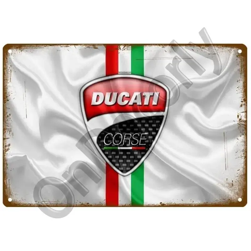 Plaque décorative métallique DUCATI