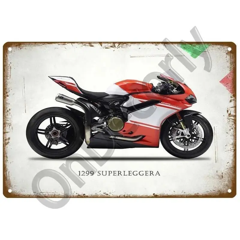 Plaque décorative métallique DUCATI
