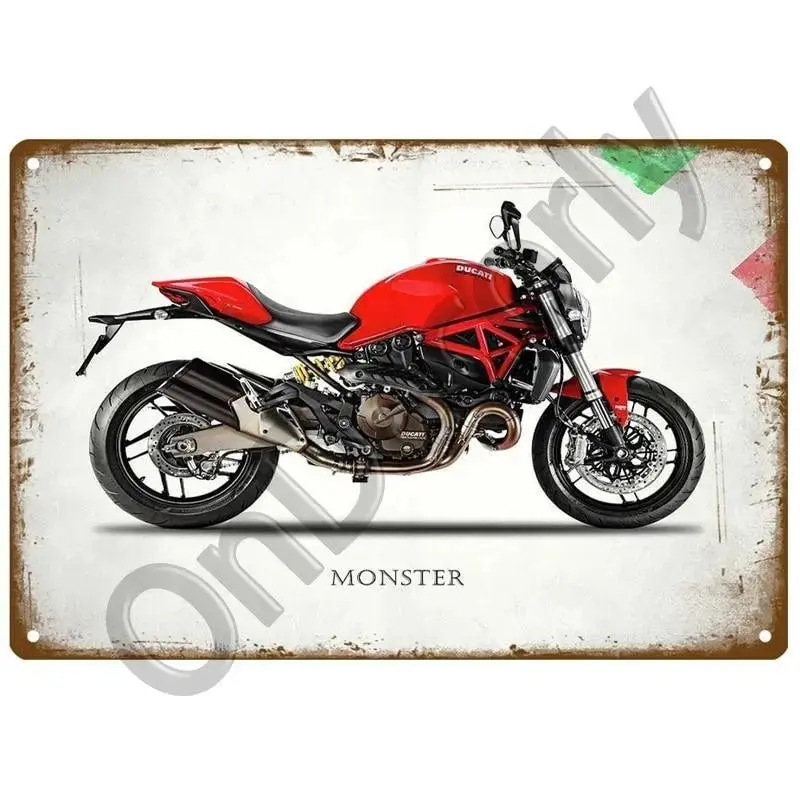 Plaque décorative métallique DUCATI