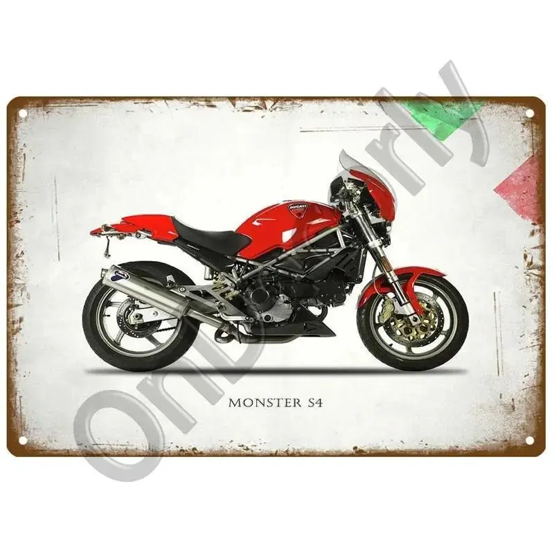 Plaque décorative métallique DUCATI
