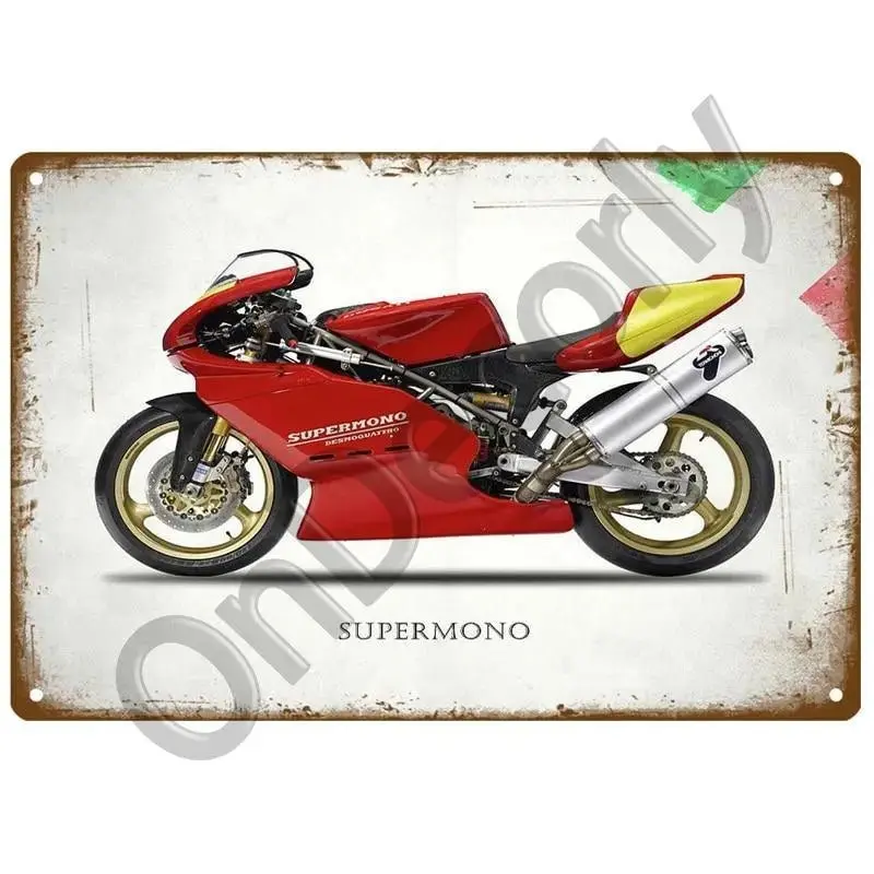 Plaque décorative métallique DUCATI