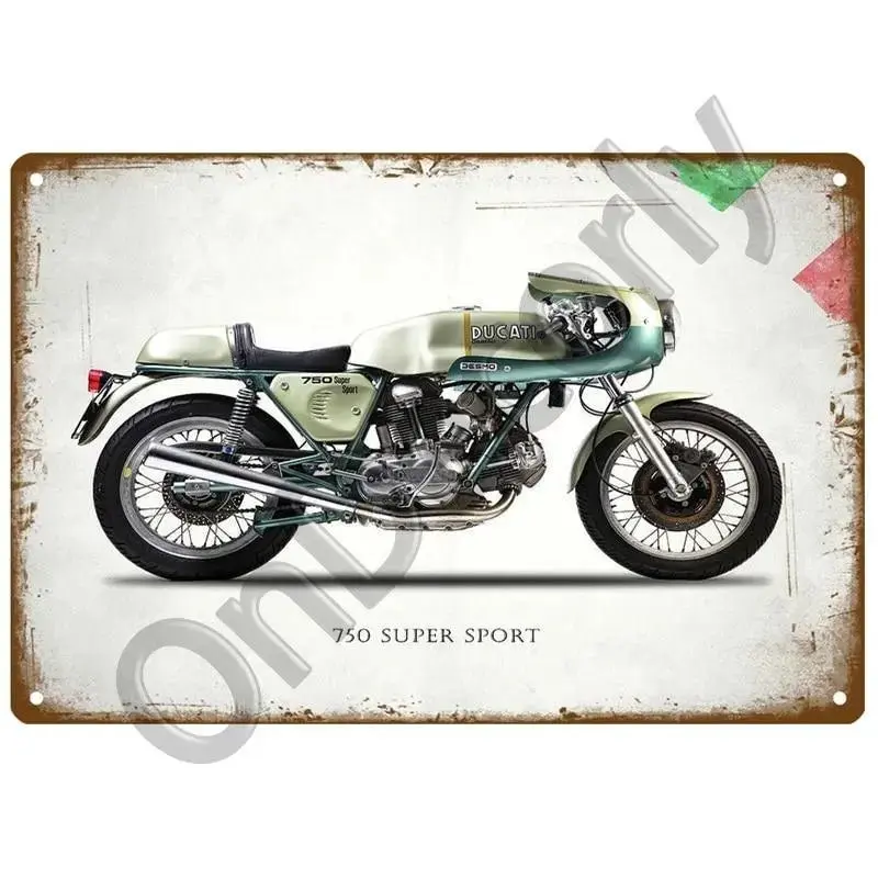 Plaque décorative métallique DUCATI