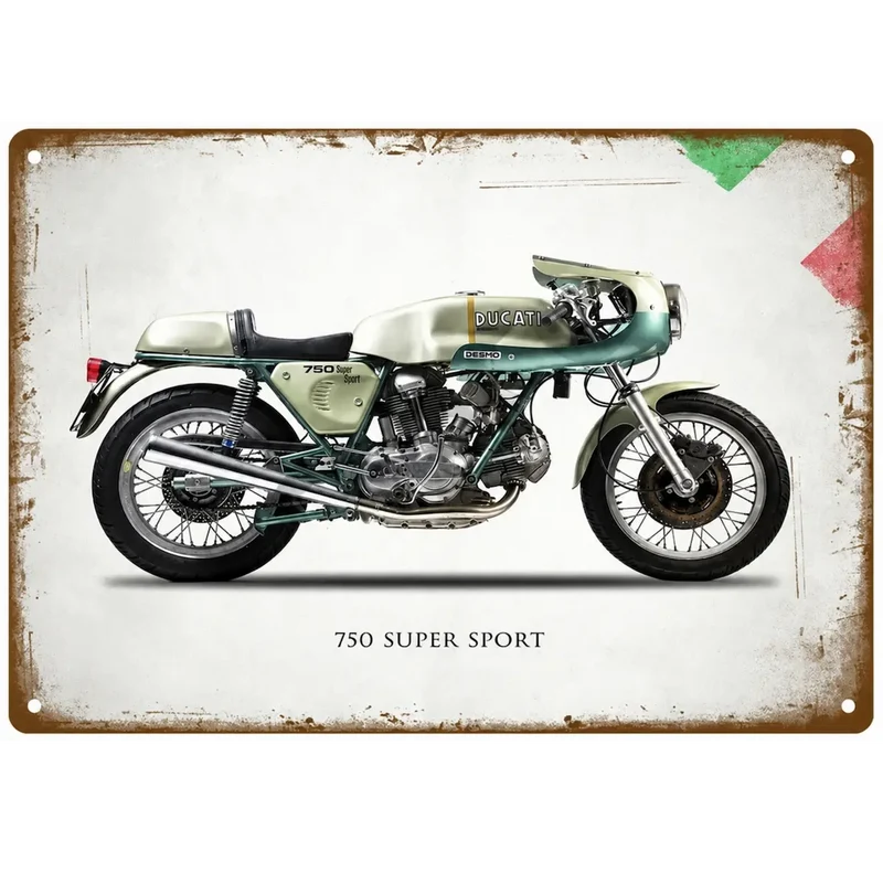 Plaque décorative métallique DUCATI