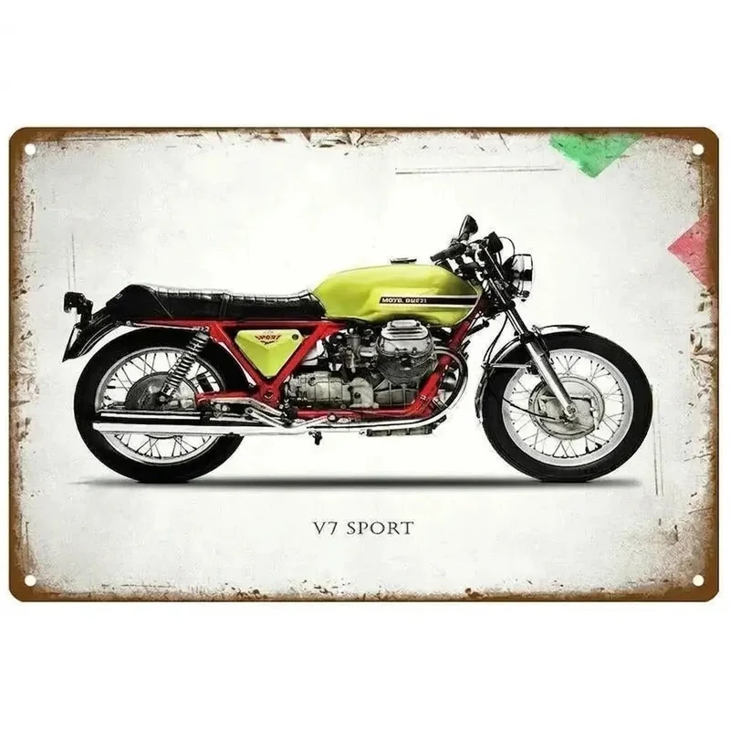 Plaque décorative métallique Moto Guzzi
