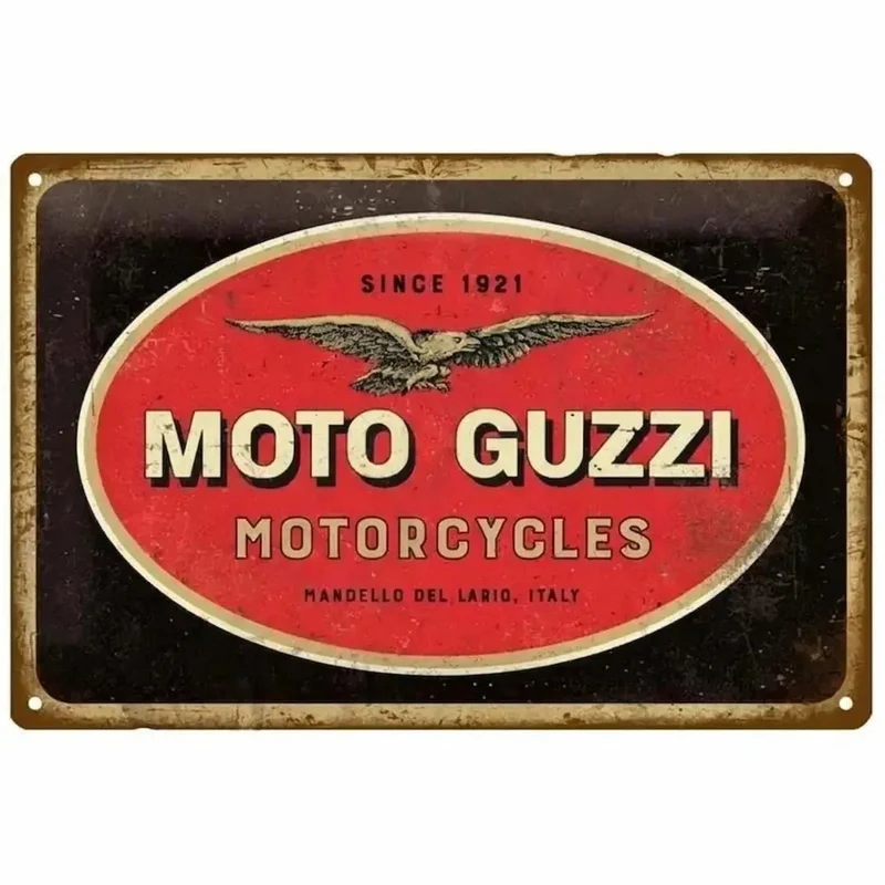 Plaque décorative métallique Moto Guzzi