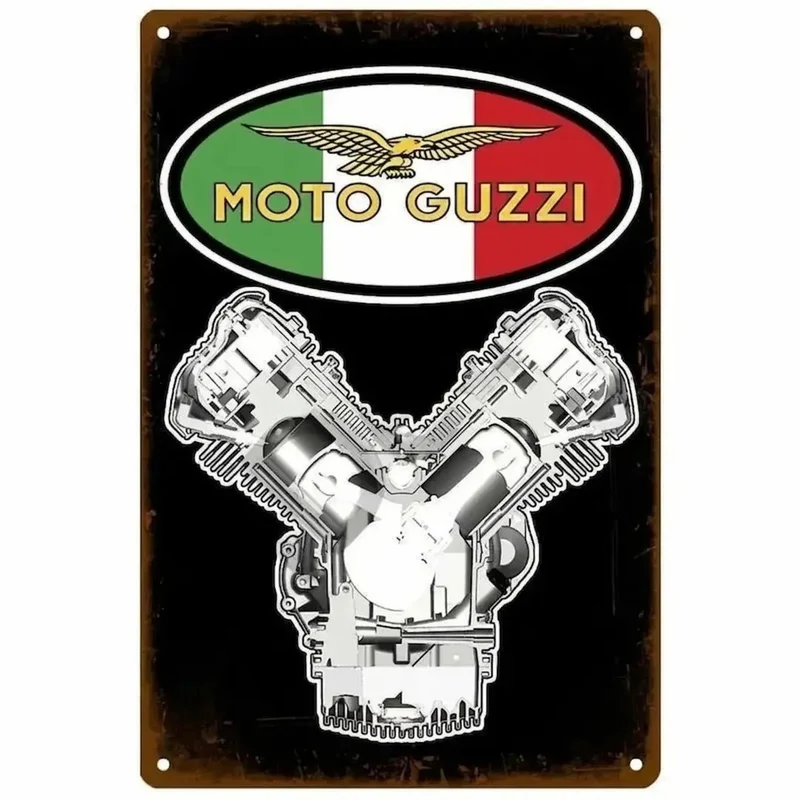 Plaque décorative métallique Moto Guzzi
