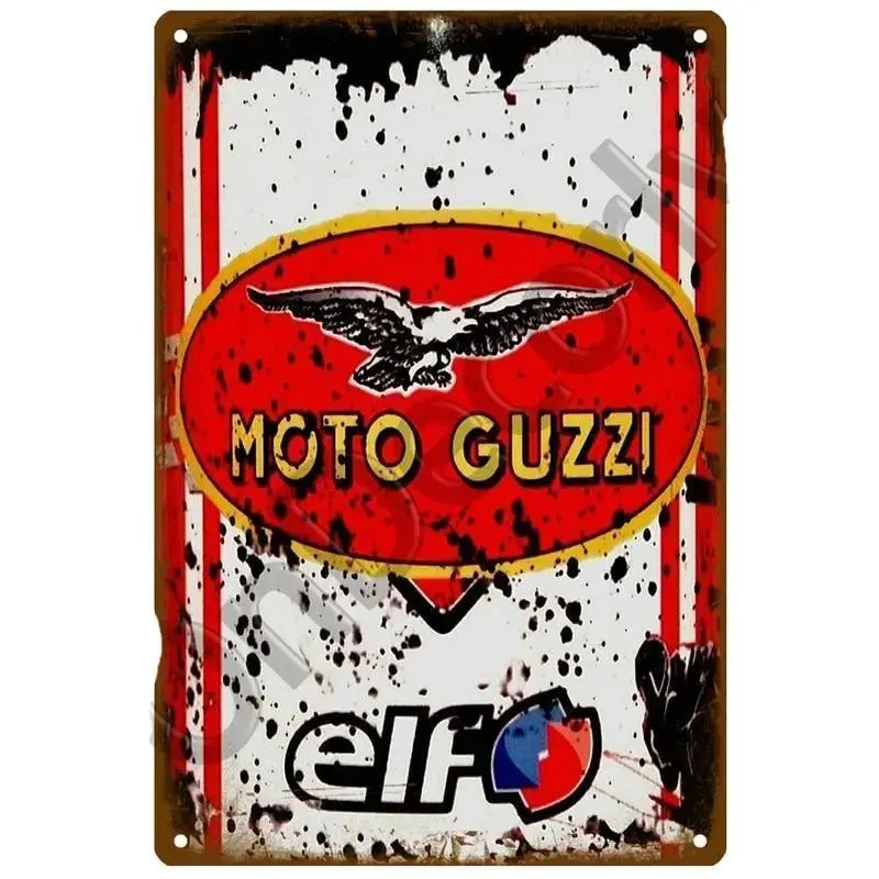 Plaque décorative métallique Moto Guzzi