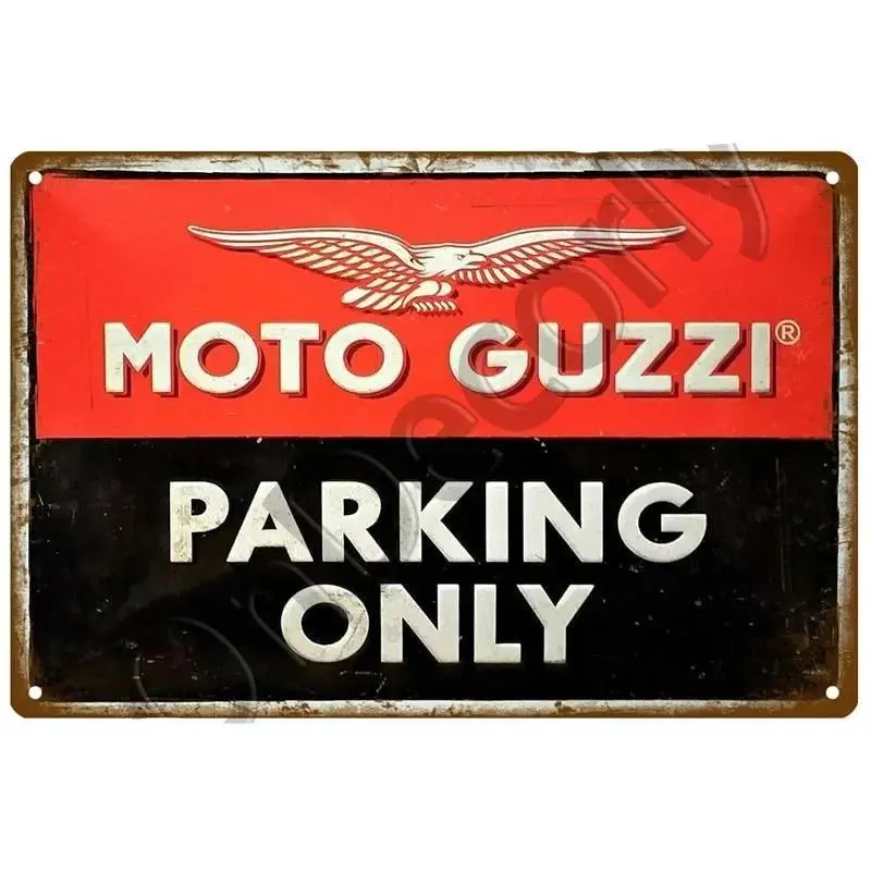 Plaque décorative métallique Moto Guzzi