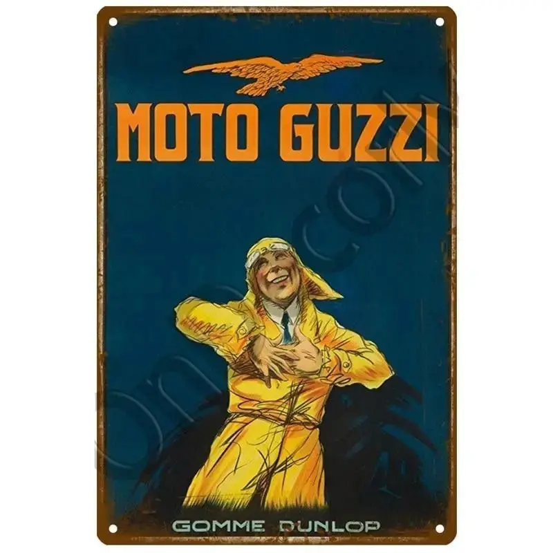 Plaque décorative métallique Moto Guzzi