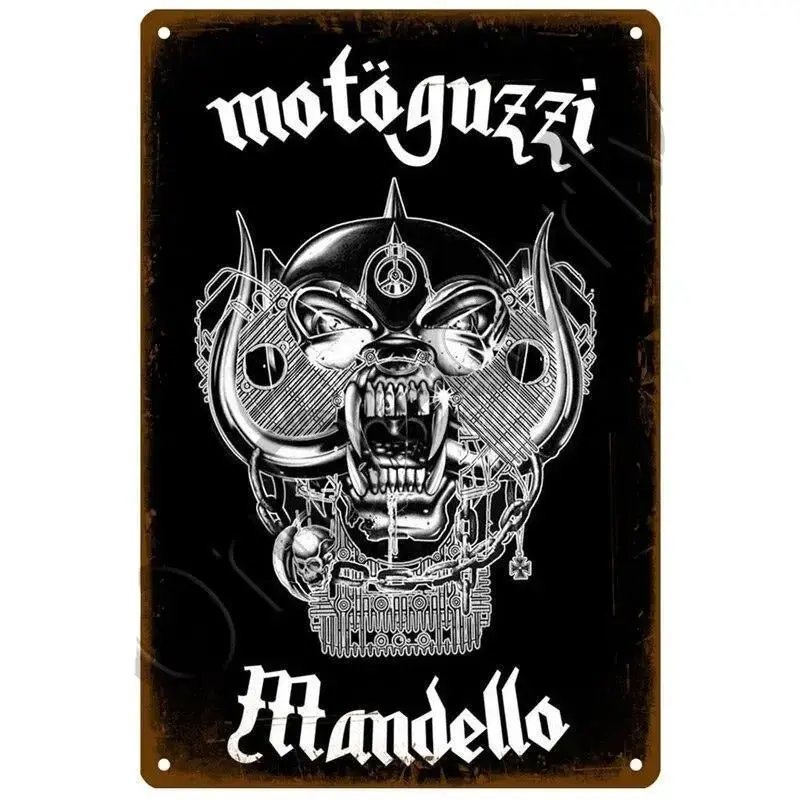 Plaque décorative métallique Moto Guzzi