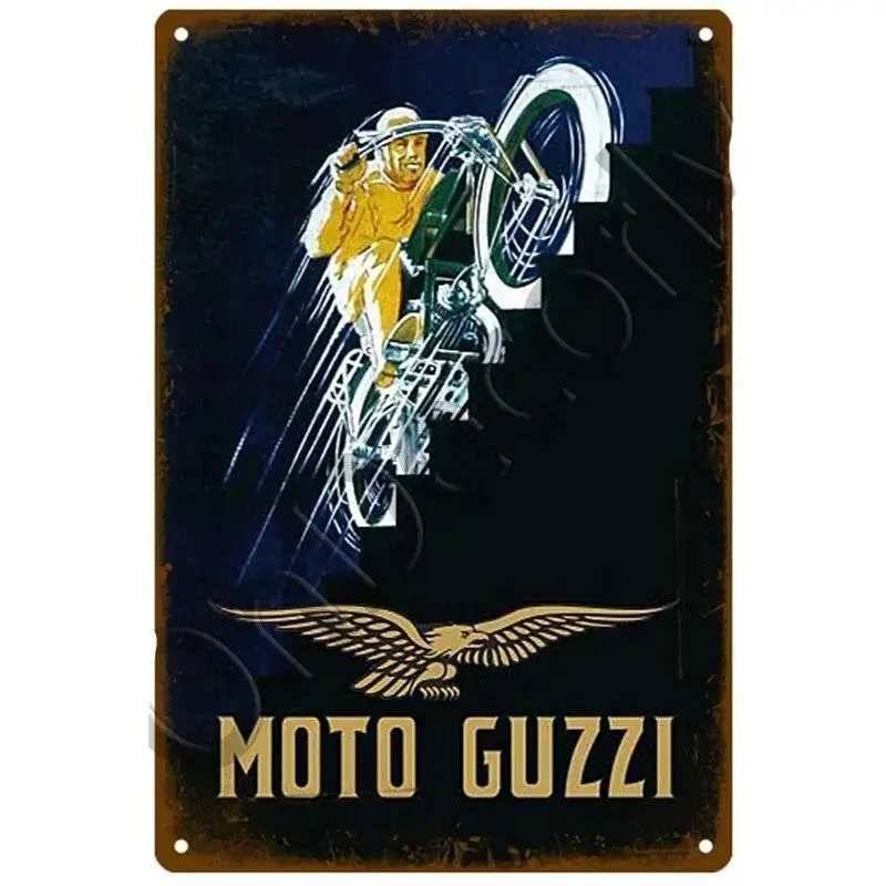 Plaque décorative métallique Moto Guzzi
