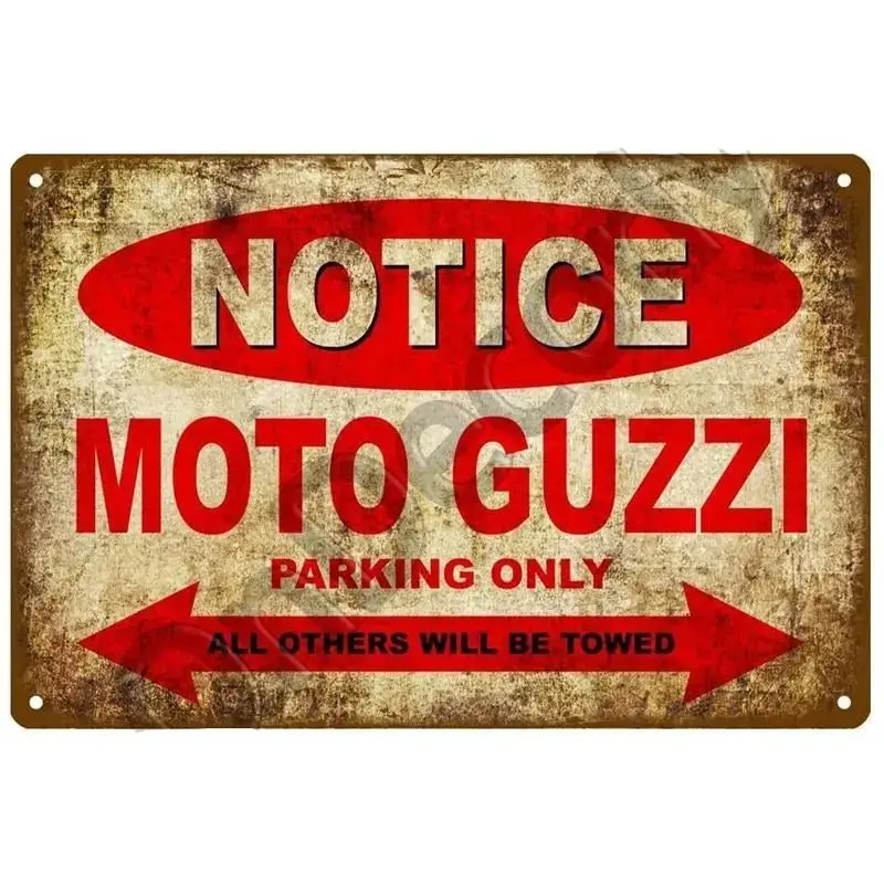 Plaque décorative métallique Moto Guzzi