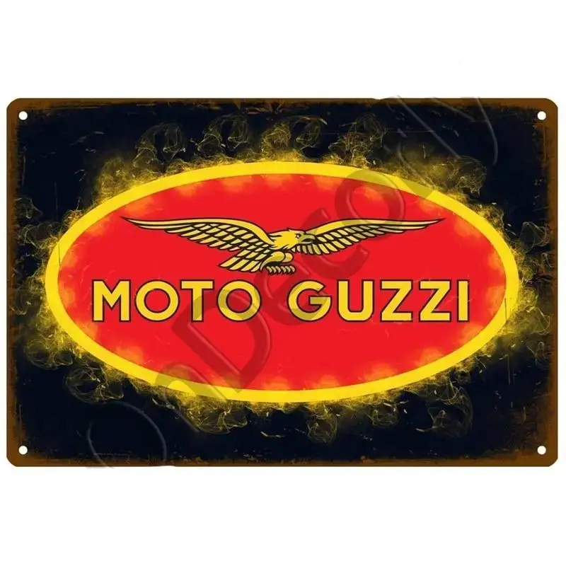 Plaque décorative métallique Moto Guzzi