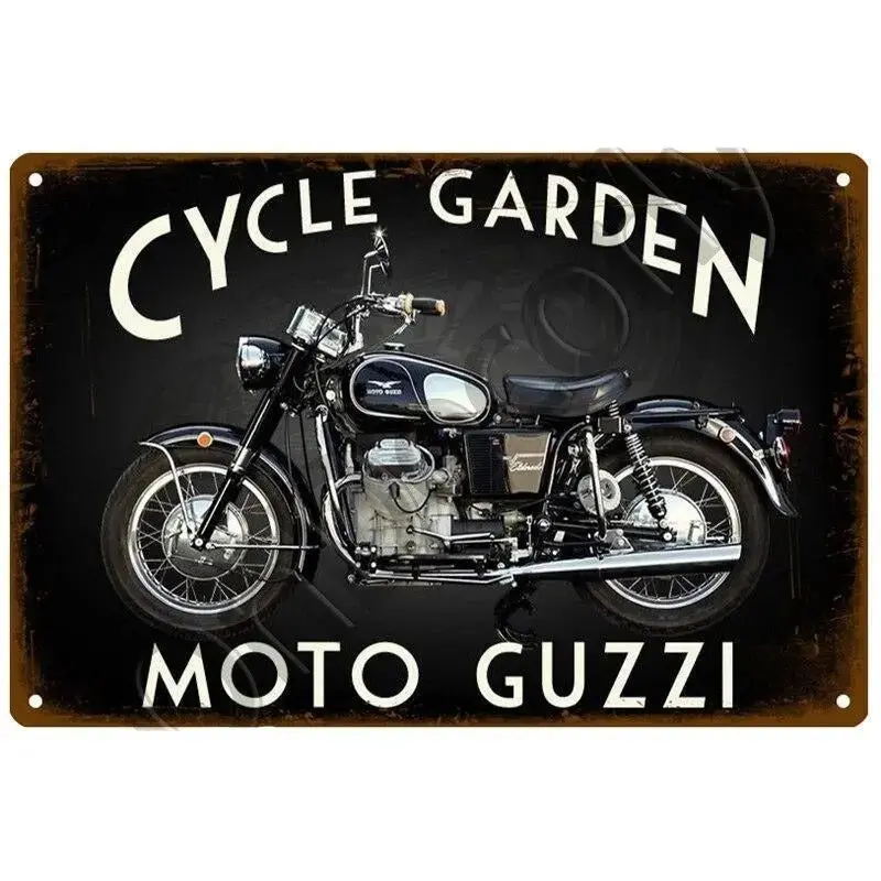 Plaque décorative métallique Moto Guzzi