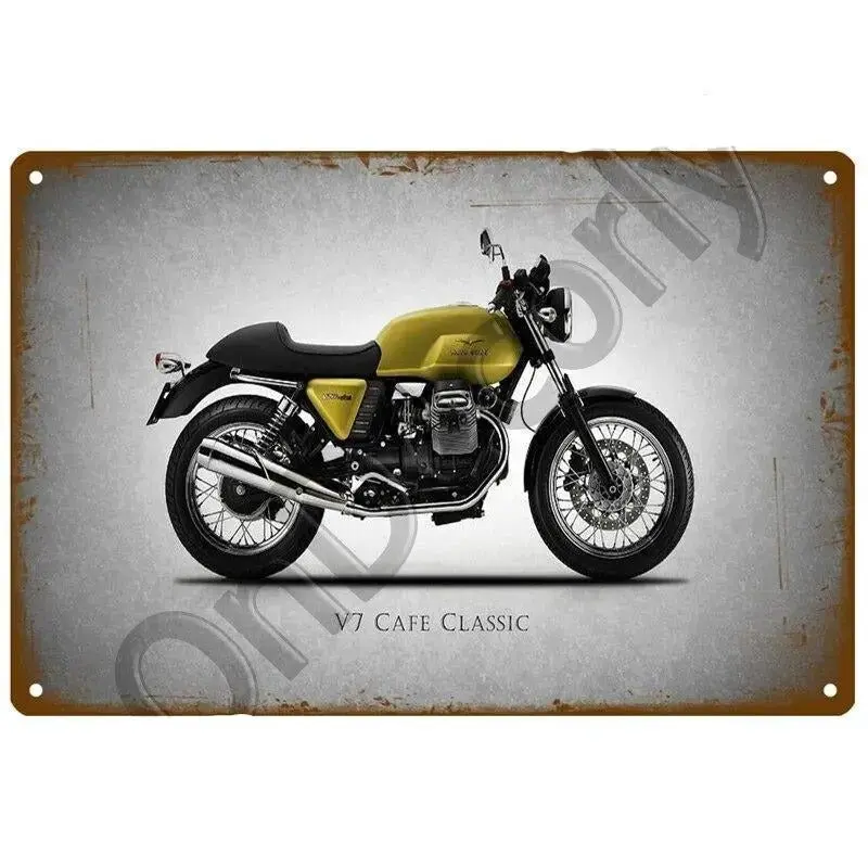 Plaque décorative métallique Moto Guzzi