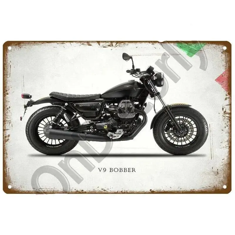 Plaque décorative métallique Moto Guzzi