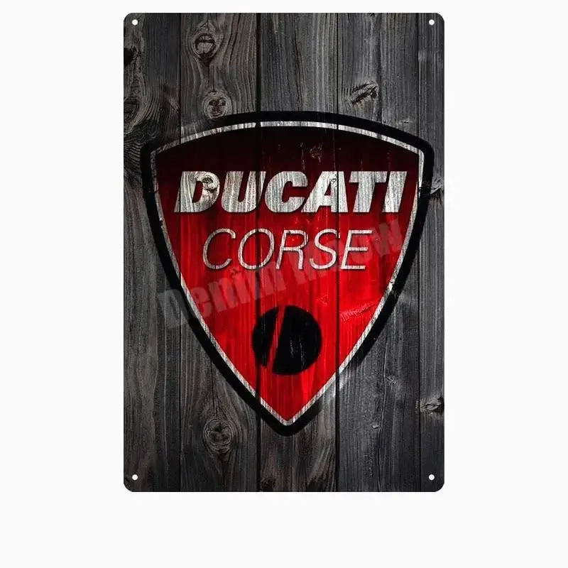 Plaque métalique décorative DUCATI CORSE