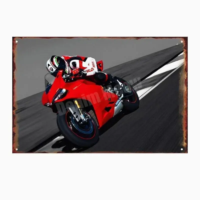 Plaque métalique décorative DUCATI CORSE