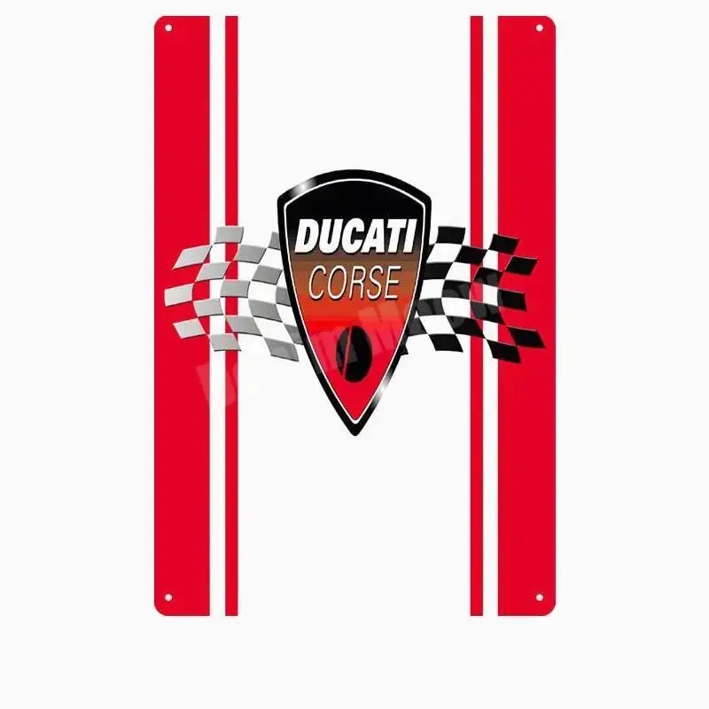 Plaque métalique décorative DUCATI CORSE