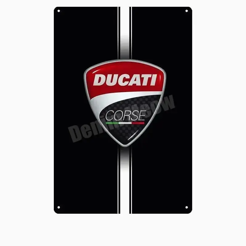 Plaque métalique décorative DUCATI CORSE