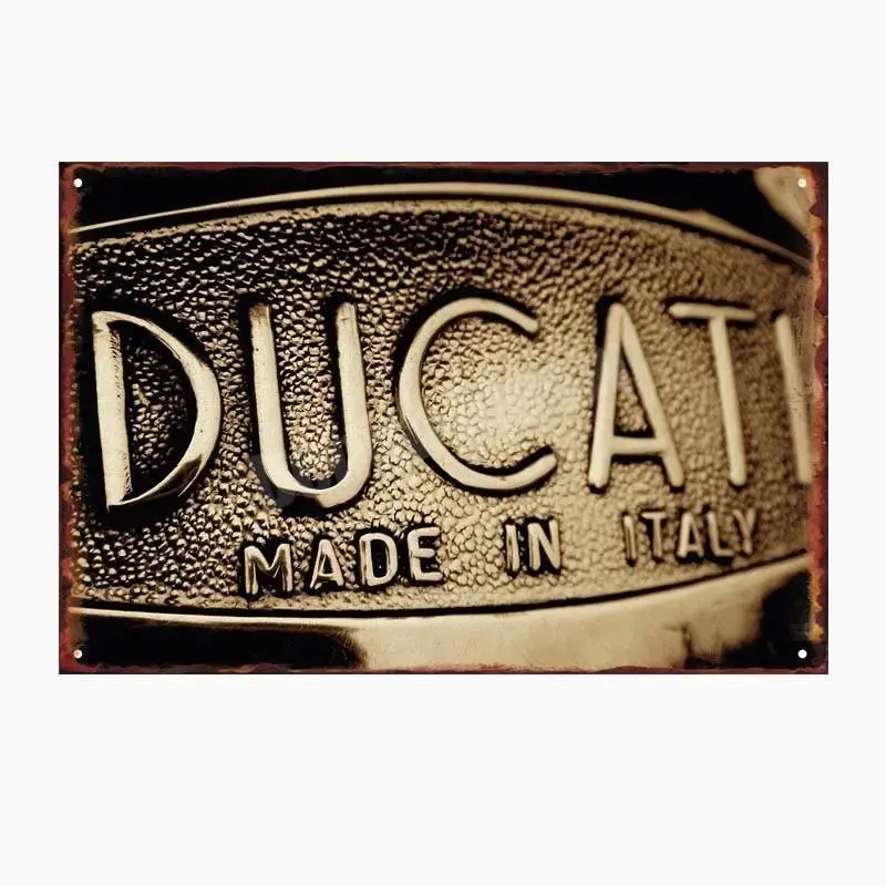 Plaque métalique décorative DUCATI CORSE
