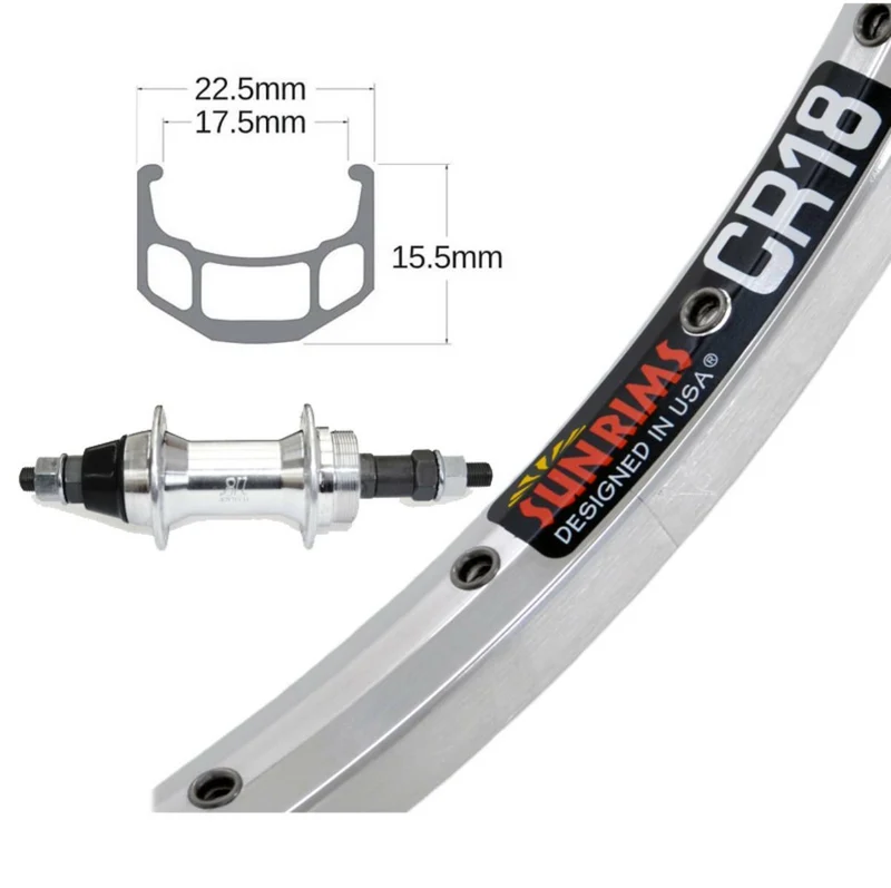 Sun rims roue arrière argent 700c Tiagra