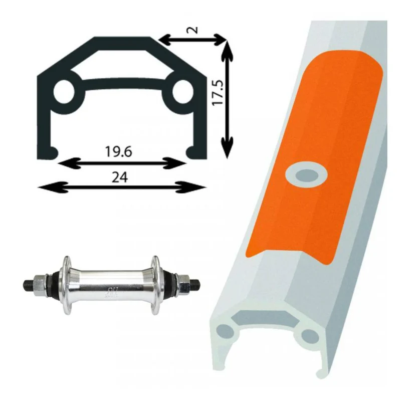 Roue Arrière Damco Argent 700 double paroi Altus 7v QR