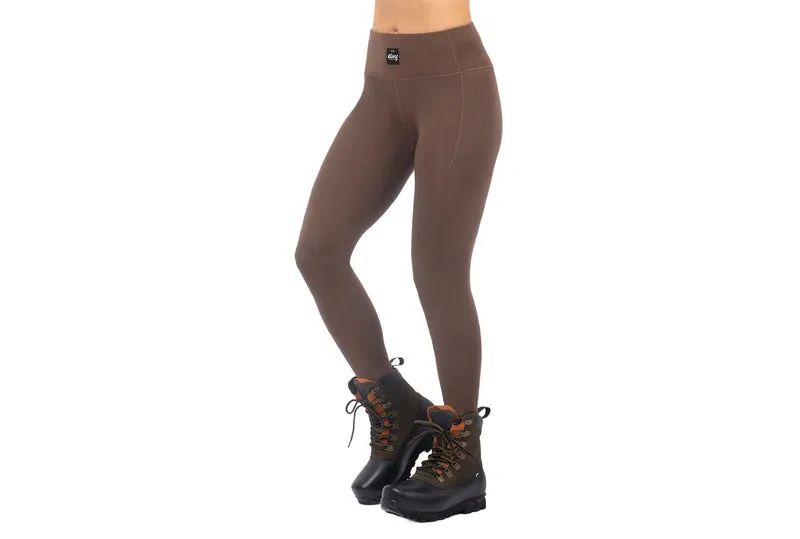 Collants côtelés en laine mérinos avec poches
