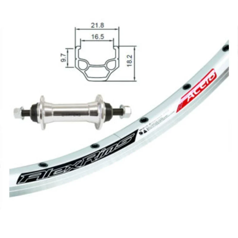 Alexrims - 700c ace-18 argent - avant / alliage écrou
